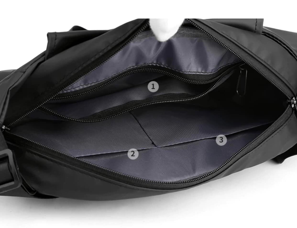 Men Shoulder Chest Bag Nylon Waterproof Outdoor Sport Running Cycling Belt Bag Large Capacity Travel Phone Pouch Messenger Bag