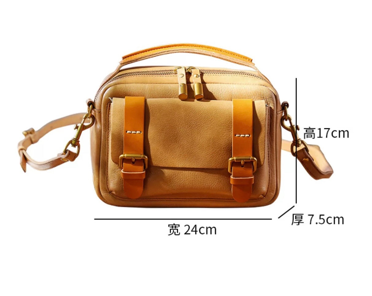 Vintage genuine leather women's handbag