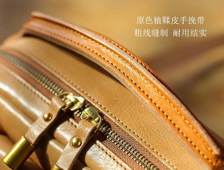 Vintage genuine leather women's handbag