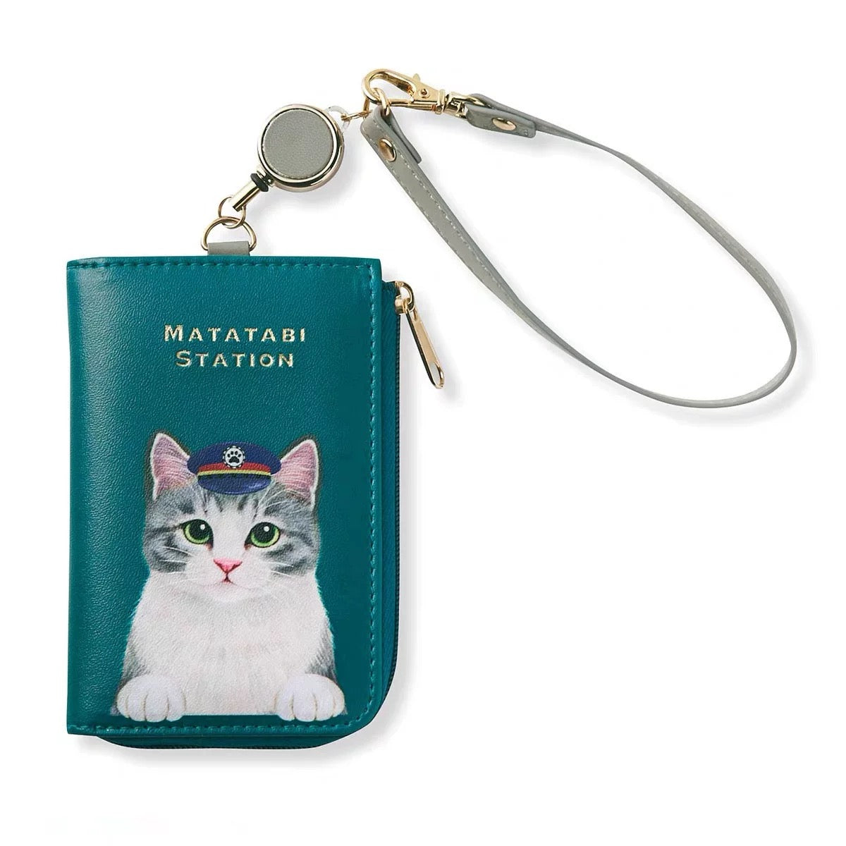 Creative cat card holder coin purse stretchable bus card holder key storage bag