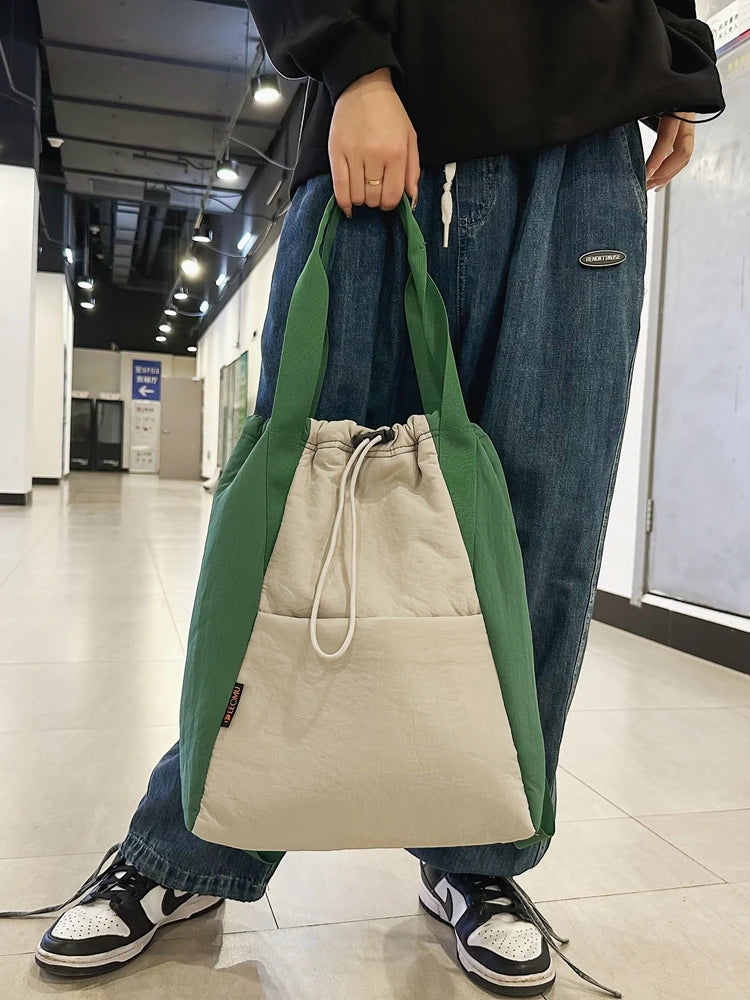 Solid Large Capacity Backpacks Strap-on Canvas for Women Fashion Softback