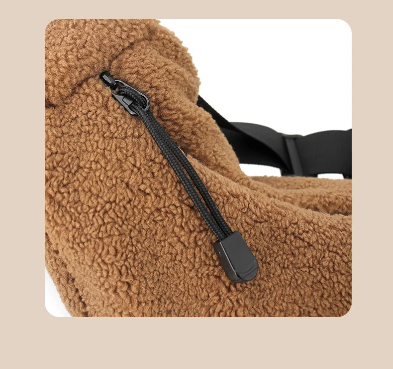 Good Day Women's Bag Plush Winter Shoulder Crossbody Fashion Trend Lightweight Bags