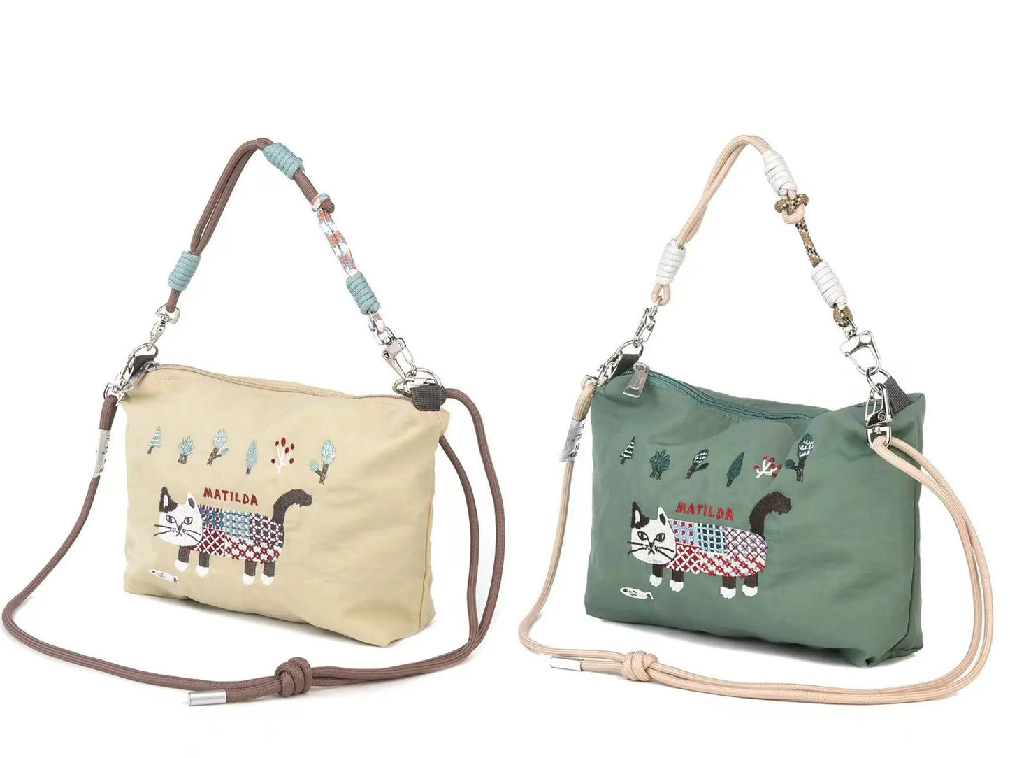 Embroidery Animals Crossbody Bag Handbag two strap