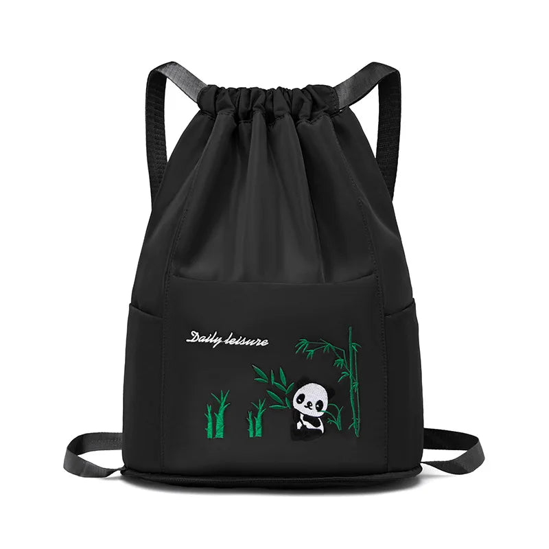 Women's Drawstring Backpack Folding Soft Multifunction Portable Fashion Women Travel Shopping Handbag