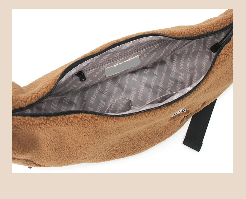 Good Day Women's Bag Plush Winter Shoulder Crossbody Fashion Trend Lightweight Bags