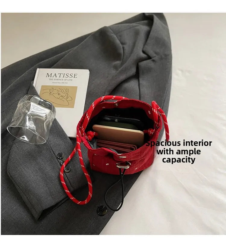 Girls Folded Crossbody Bag Mobile Phone Bag for Women