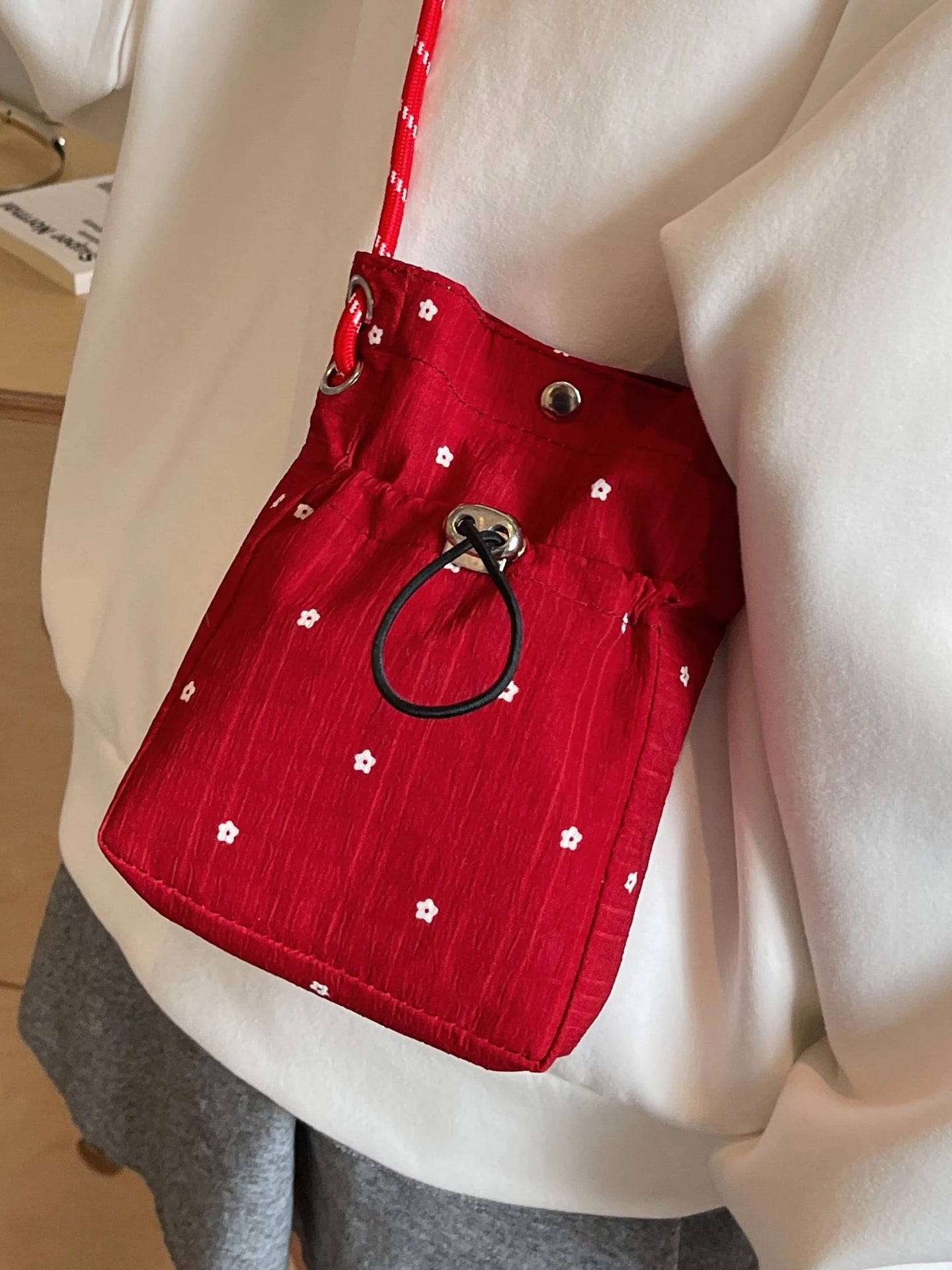 Girls Folded Crossbody Bag Mobile Phone Bag for Women