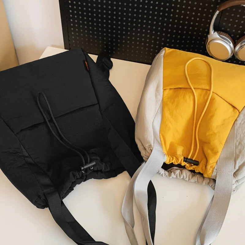 Solid Large Capacity Backpacks Strap-on Canvas for Women Fashion Softback