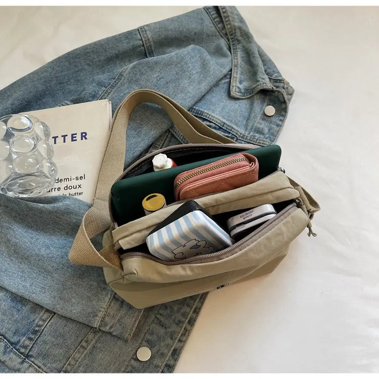 Multi-Layer Crossbody Bag Casual Versatile Cloth Bag