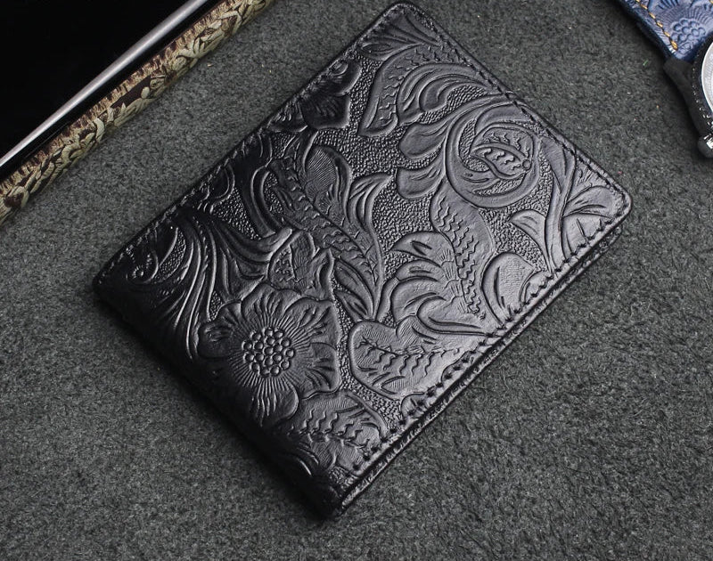 Handmade Genuine Leather Card Wallet Driver License Holder Credit Card Small Wallets Card Pocket
