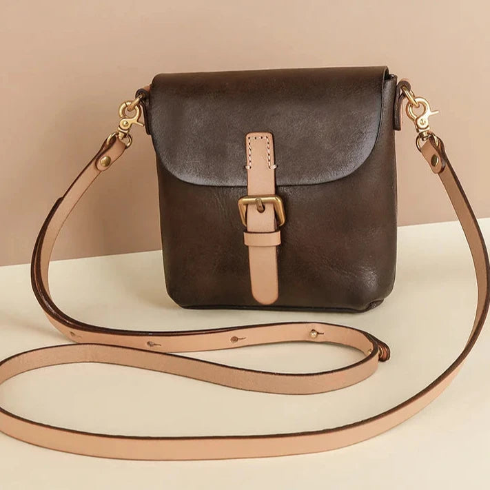 Leather Vintage Crossbody Women's Mobile Phone Messenger Bag