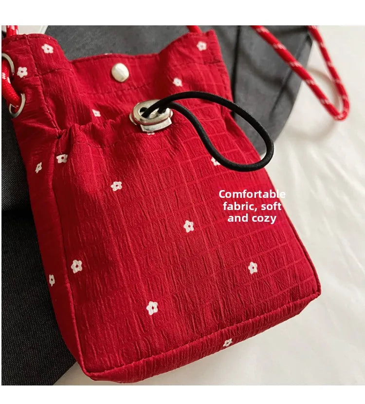 Girls Folded Crossbody Bag Mobile Phone Bag for Women