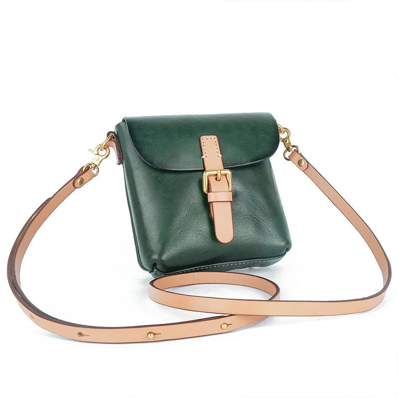 Leather Vintage Crossbody Women's Mobile Phone Messenger Bag