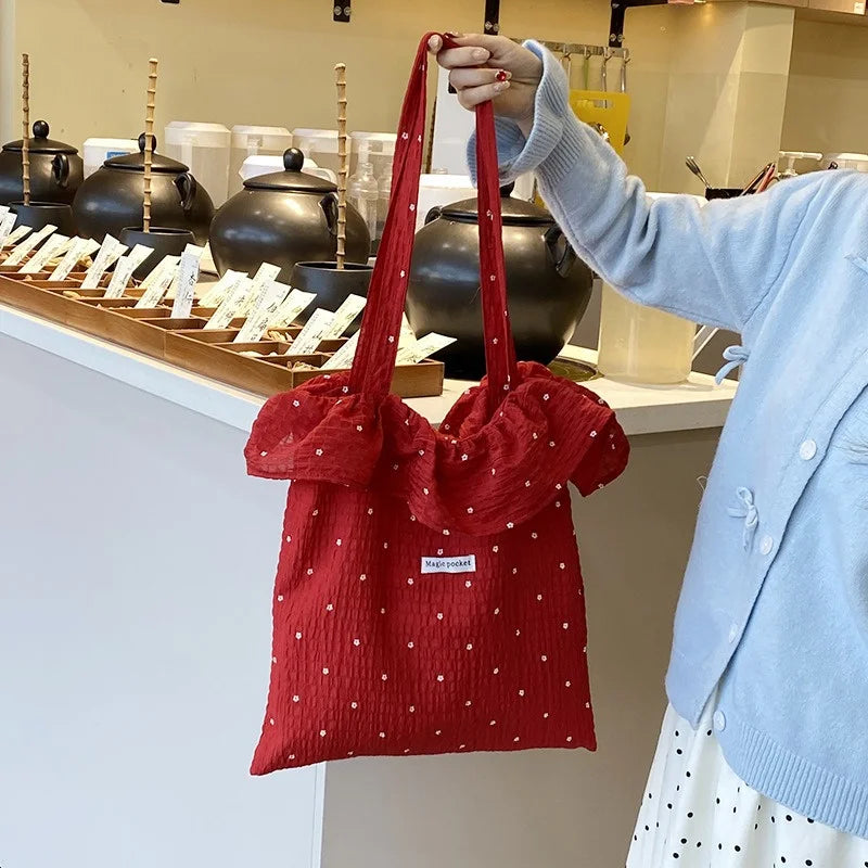 Summer New Beautiful Bags Large Capacity Ruffled Tote bag