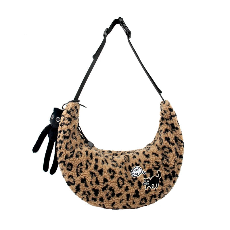 Good Day Women's Bag Plush Winter Shoulder Crossbody Fashion Trend Lightweight Bags