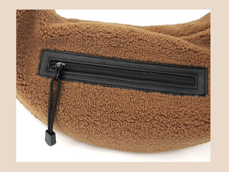 Good Day Women's Bag Plush Winter Shoulder Crossbody Fashion Trend Lightweight Bags