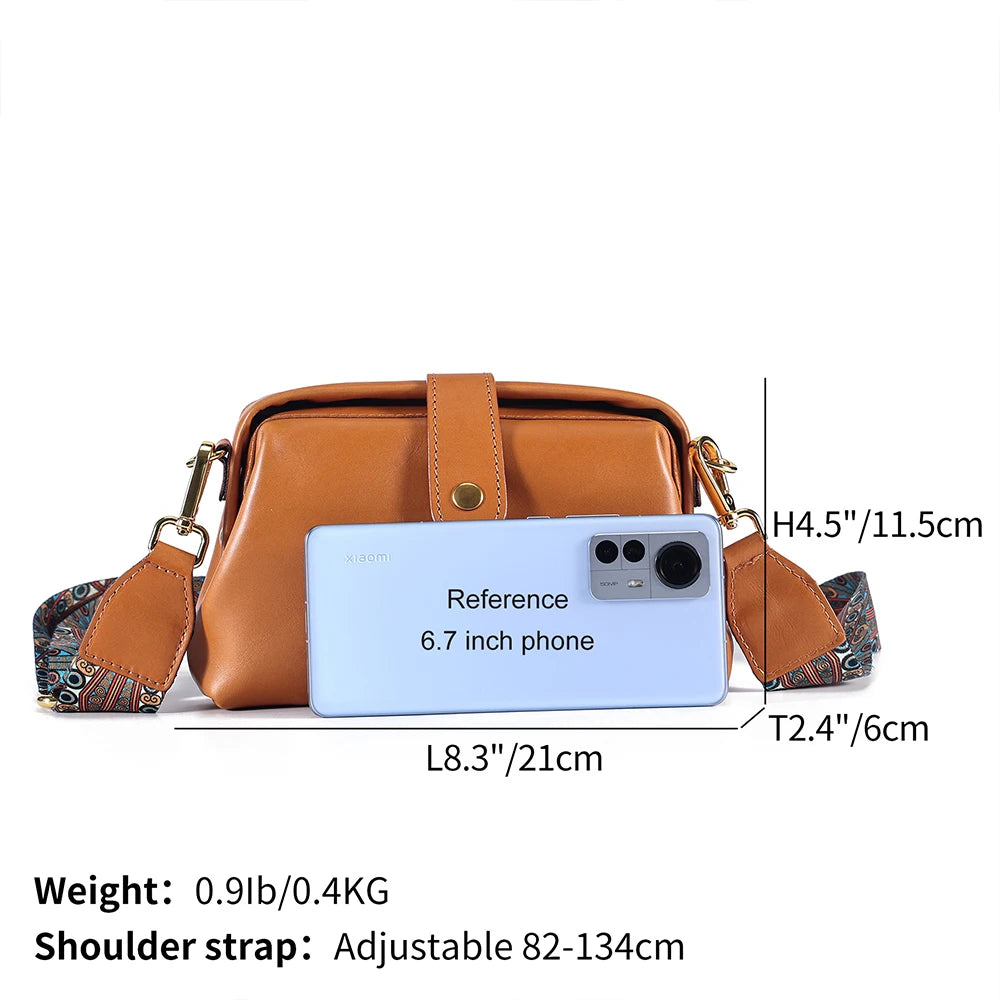 Fashion Genuine Leather Small Women's Crossbody Bag Messenger Bag Shoulder Bags