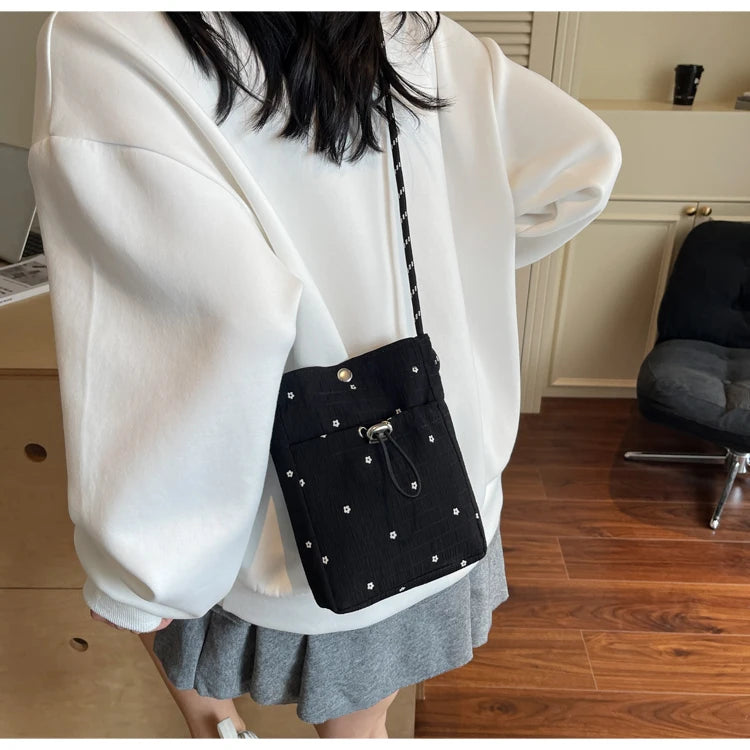 Girls Folded Crossbody Bag Mobile Phone Bag for Women