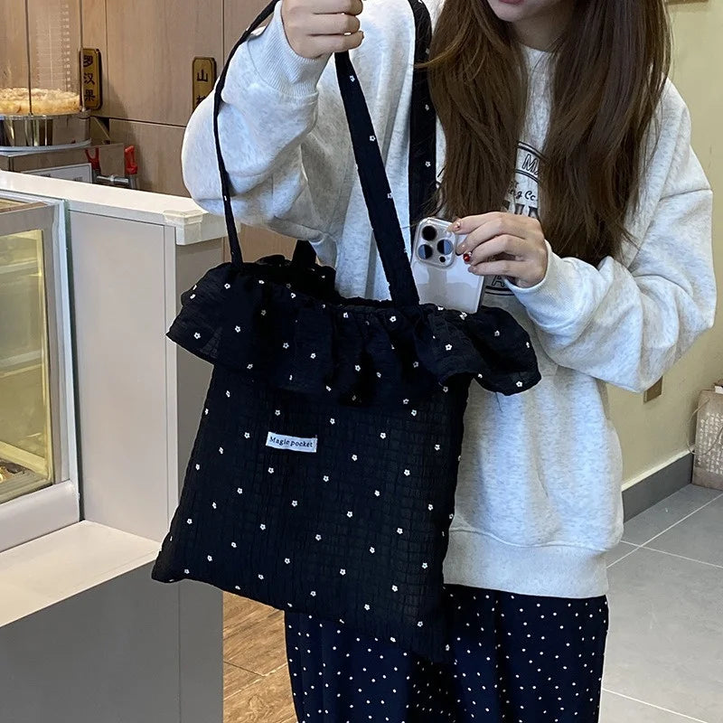 Summer New Beautiful Bags Large Capacity Ruffled Tote bag