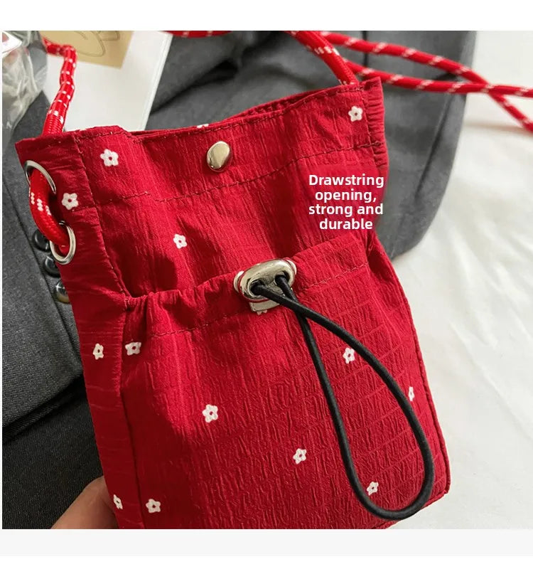 Girls Folded Crossbody Bag Mobile Phone Bag for Women
