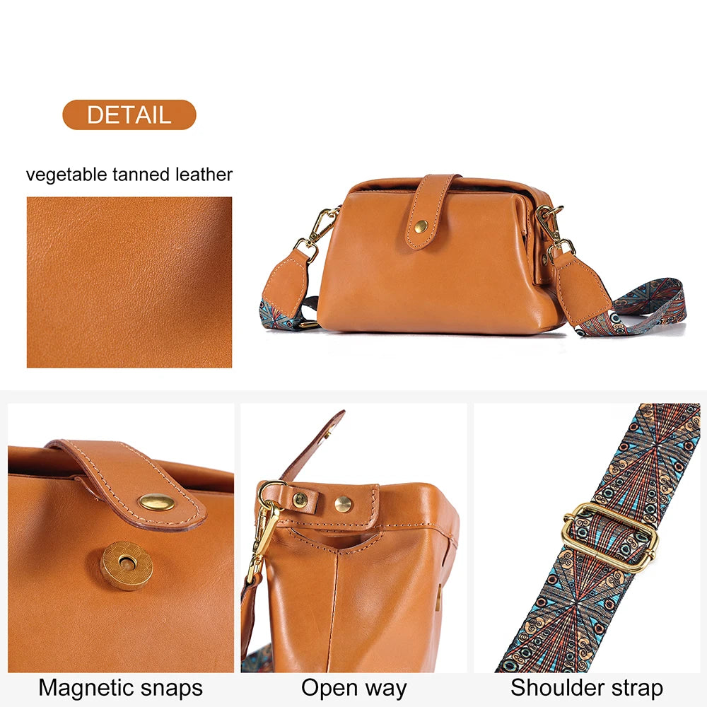 Fashion Genuine Leather Small Women's Crossbody Bag Messenger Bag Shoulder Bags