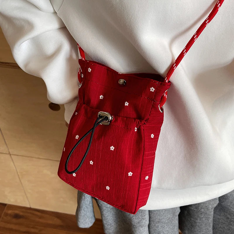 Girls Folded Crossbody Bag Mobile Phone Bag for Women