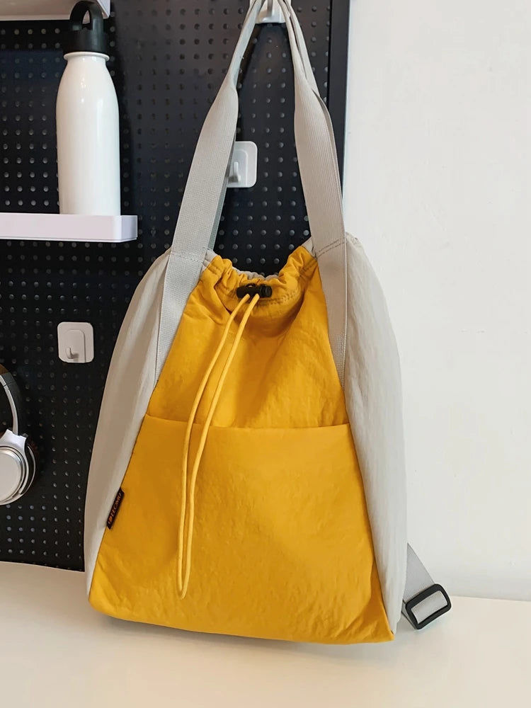 Solid Large Capacity Backpacks Strap-on Canvas for Women Fashion Softback