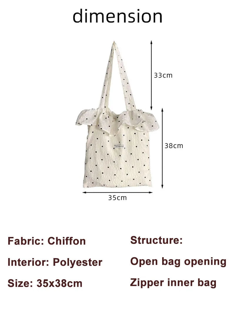 Summer New Beautiful Bags Large Capacity Ruffled Tote bag