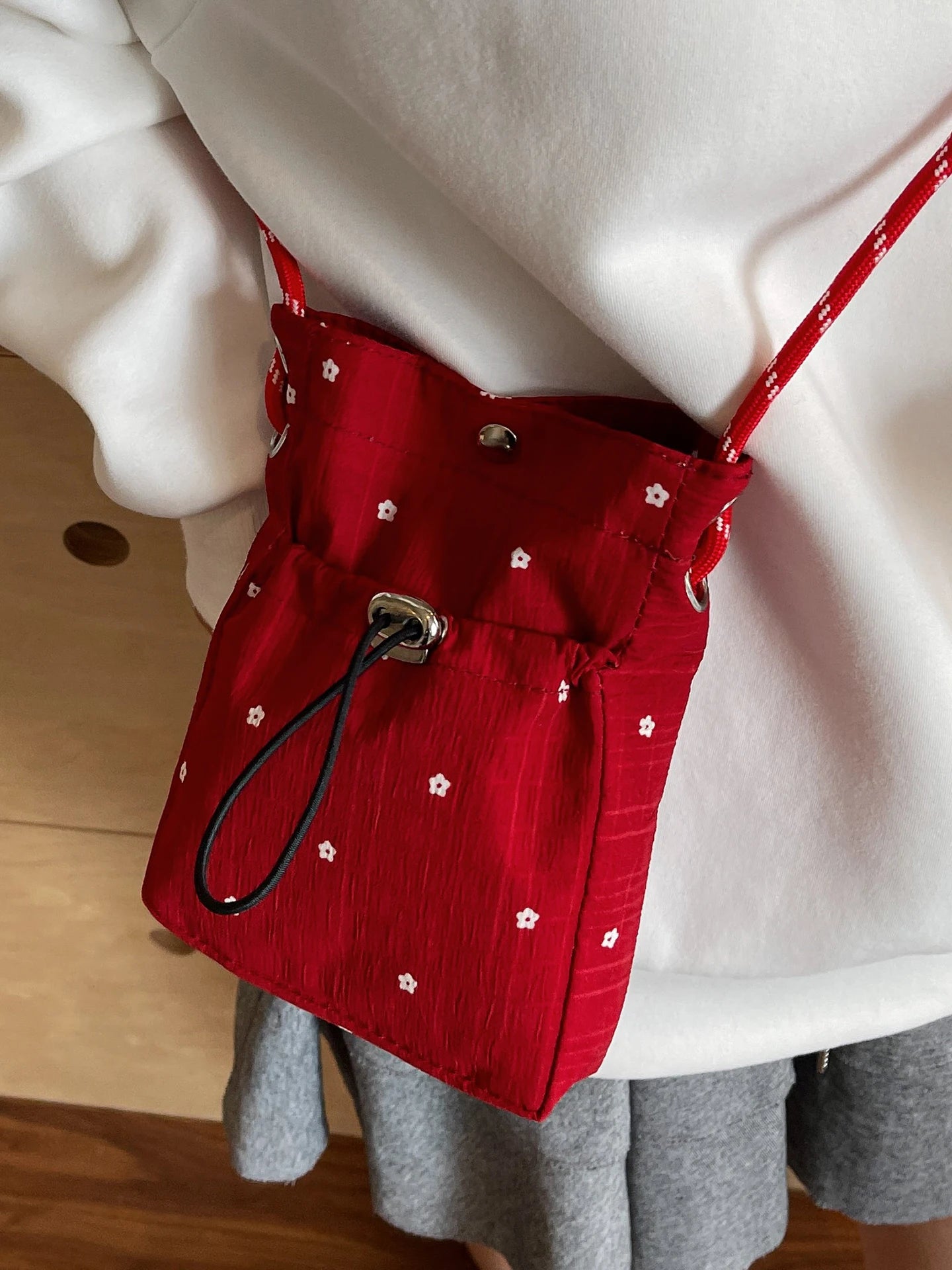 Girls Folded Crossbody Bag Mobile Phone Bag for Women