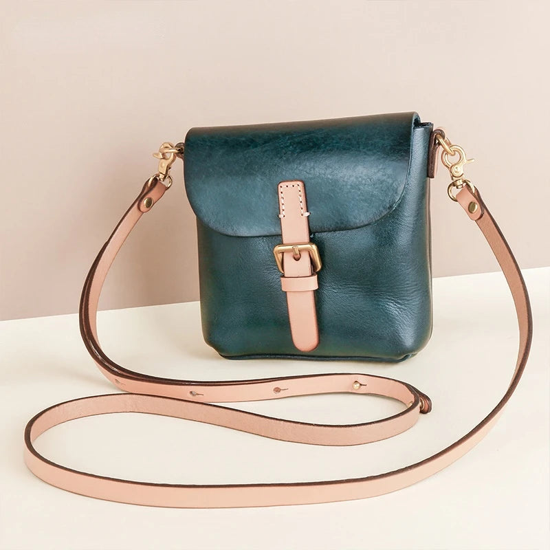 Leather Vintage Crossbody Women's Mobile Phone Messenger Bag