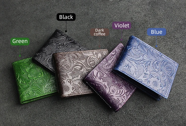 Handmade Genuine Leather Card Wallet Driver License Holder Credit Card Small Wallets Card Pocket