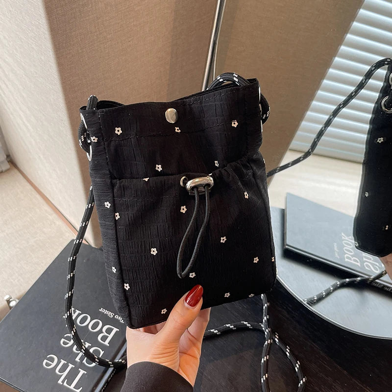 Girls Folded Crossbody Bag Mobile Phone Bag for Women