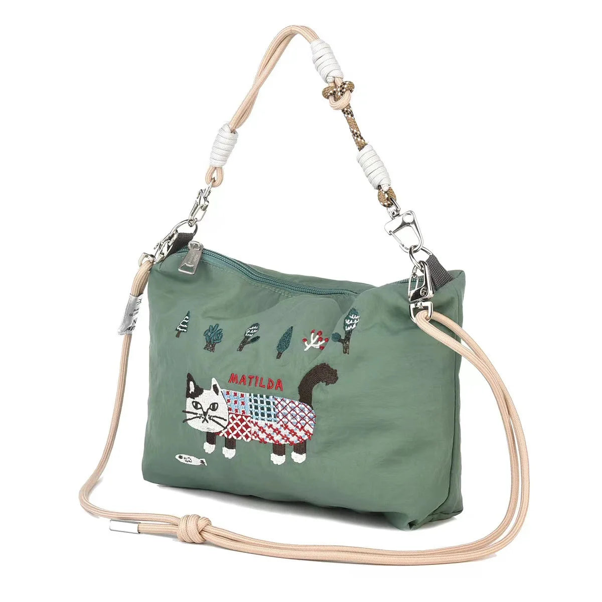 Embroidery Animals Crossbody Bag Handbag two strap