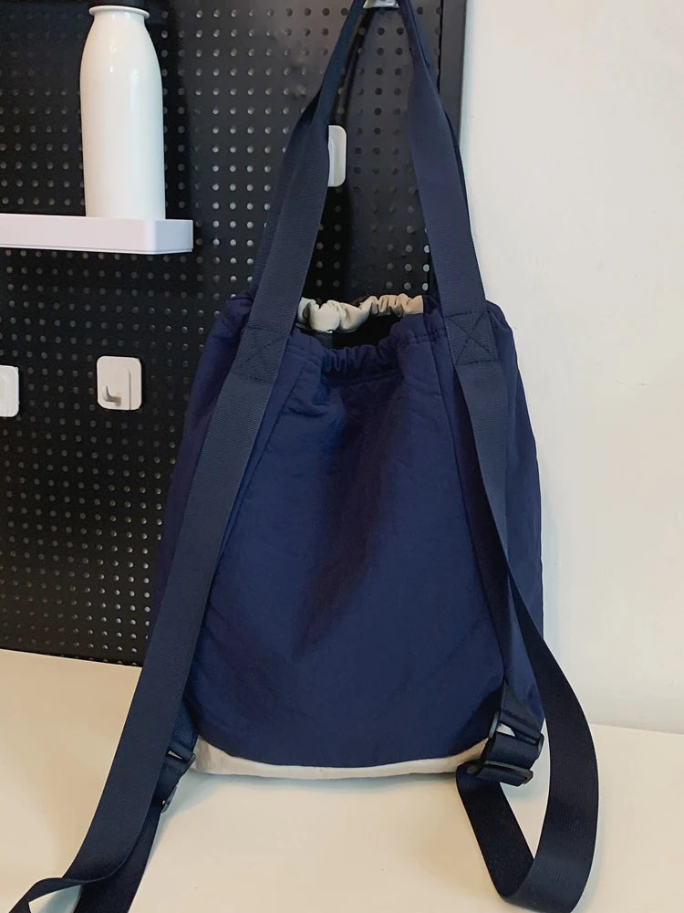 Solid Large Capacity Backpacks Strap-on Canvas for Women Fashion Softback