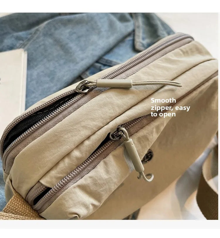 Multi-Layer Crossbody Bag Casual Versatile Cloth Bag