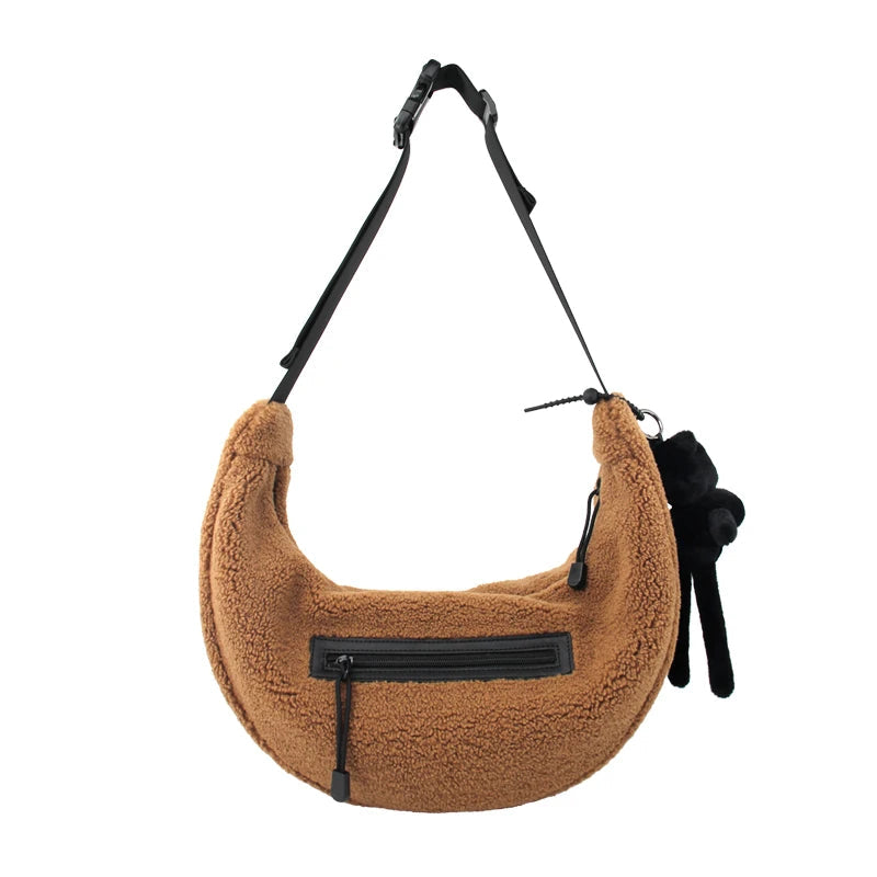 Good Day Women's Bag Plush Winter Shoulder Crossbody Fashion Trend Lightweight Bags