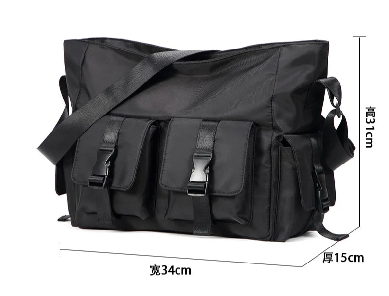 Messenger Shoulder Bag Men Crossbody School Bag Man Black Big Travel Bags