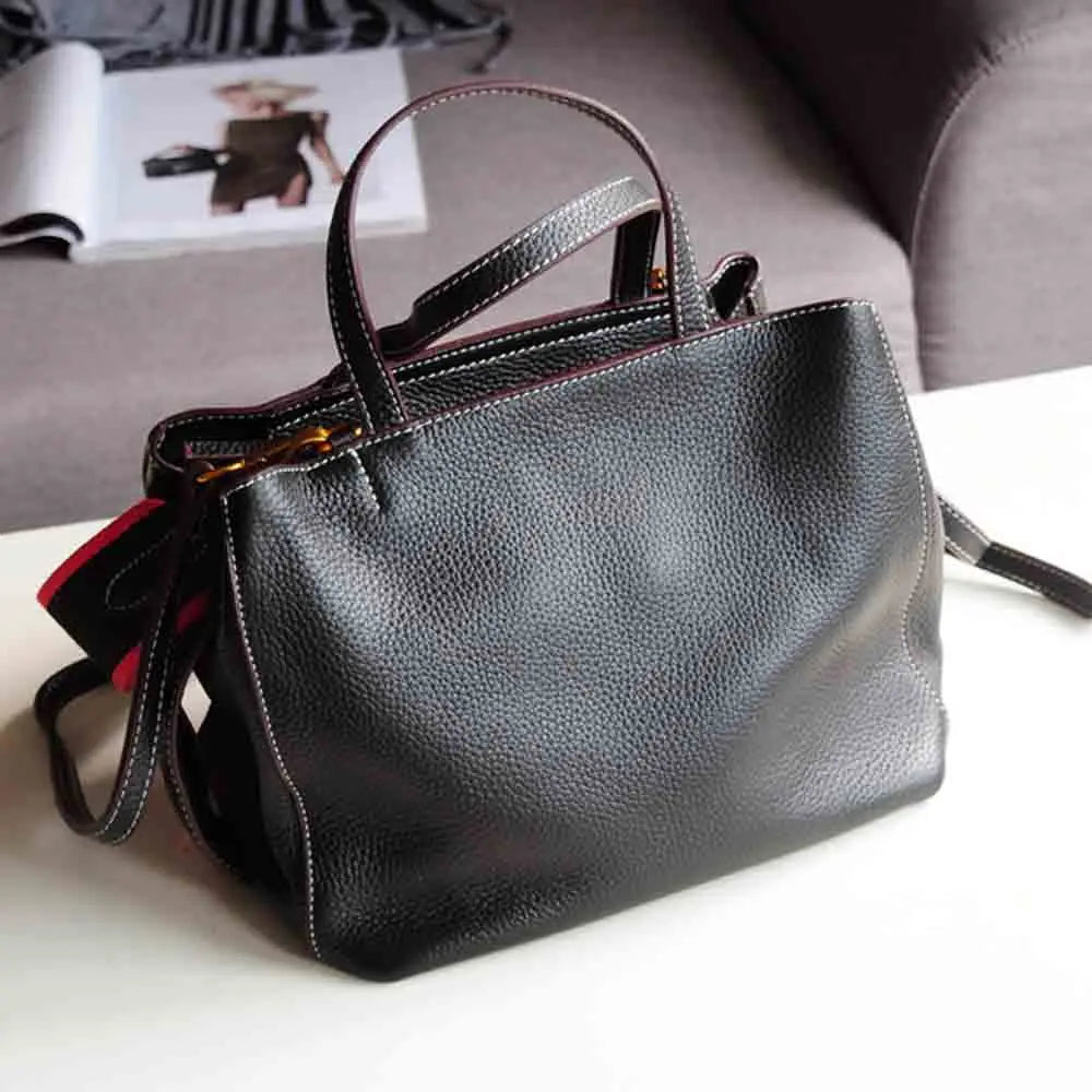 Soft Leather Handbag for Women Shoulder Tote Luxury Crossbody Tote Bag