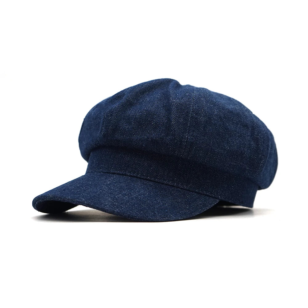 Women Leisure Hat Ladies Denim Beret Hat Cowboy Cap