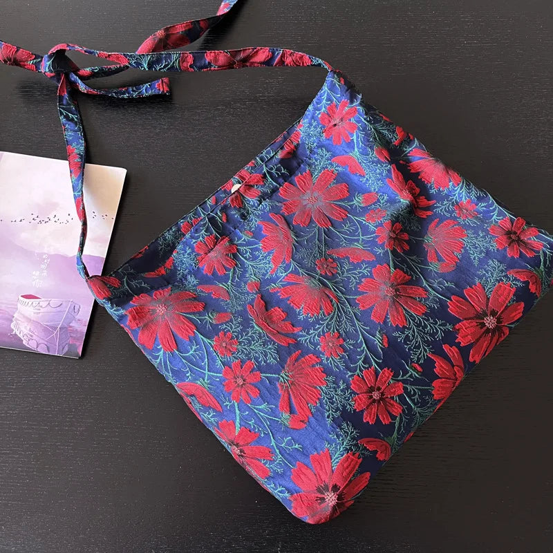 Tote Shoulder Bag for Women Floral Pattern Ladies Shopping Bag