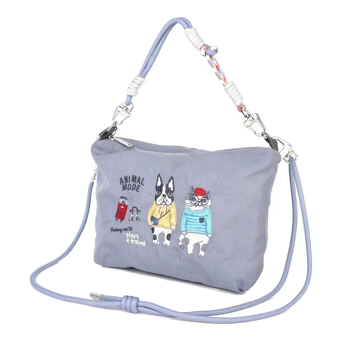 Embroidery Animals Crossbody Bag Handbag two strap