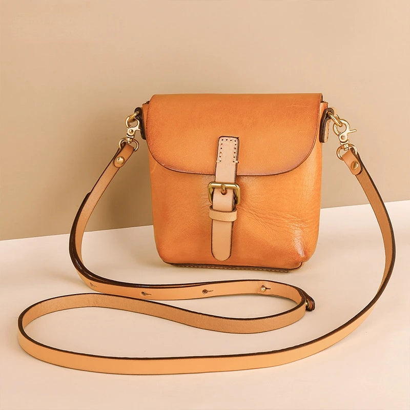 Leather Vintage Crossbody Women's Mobile Phone Messenger Bag