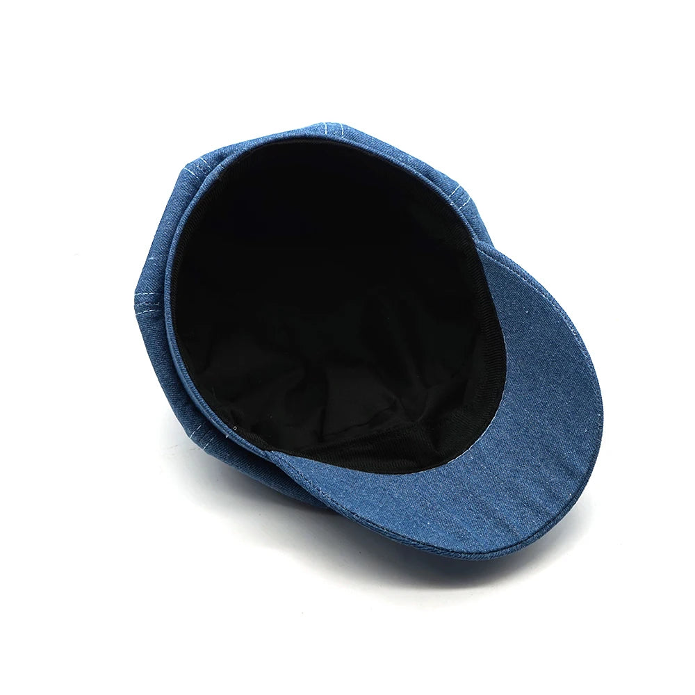 Women Leisure Hat Ladies Denim Beret Hat Cowboy Cap
