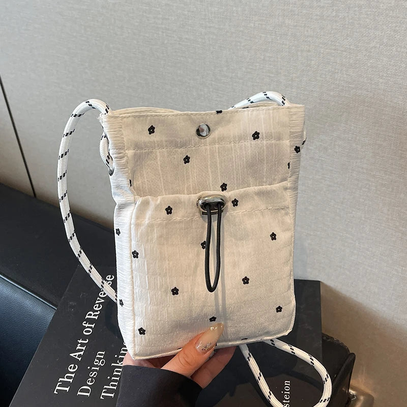 Girls Folded Crossbody Bag Mobile Phone Bag for Women