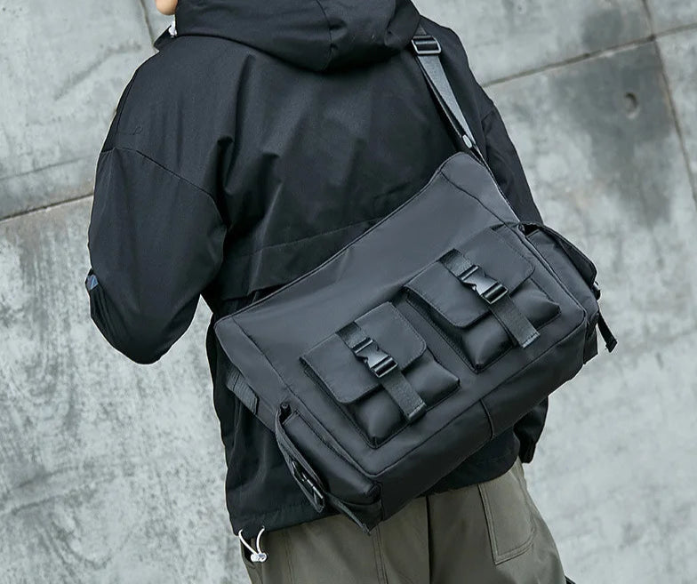 Messenger Shoulder Bag Men Crossbody School Bag Man Black Big Travel Bags