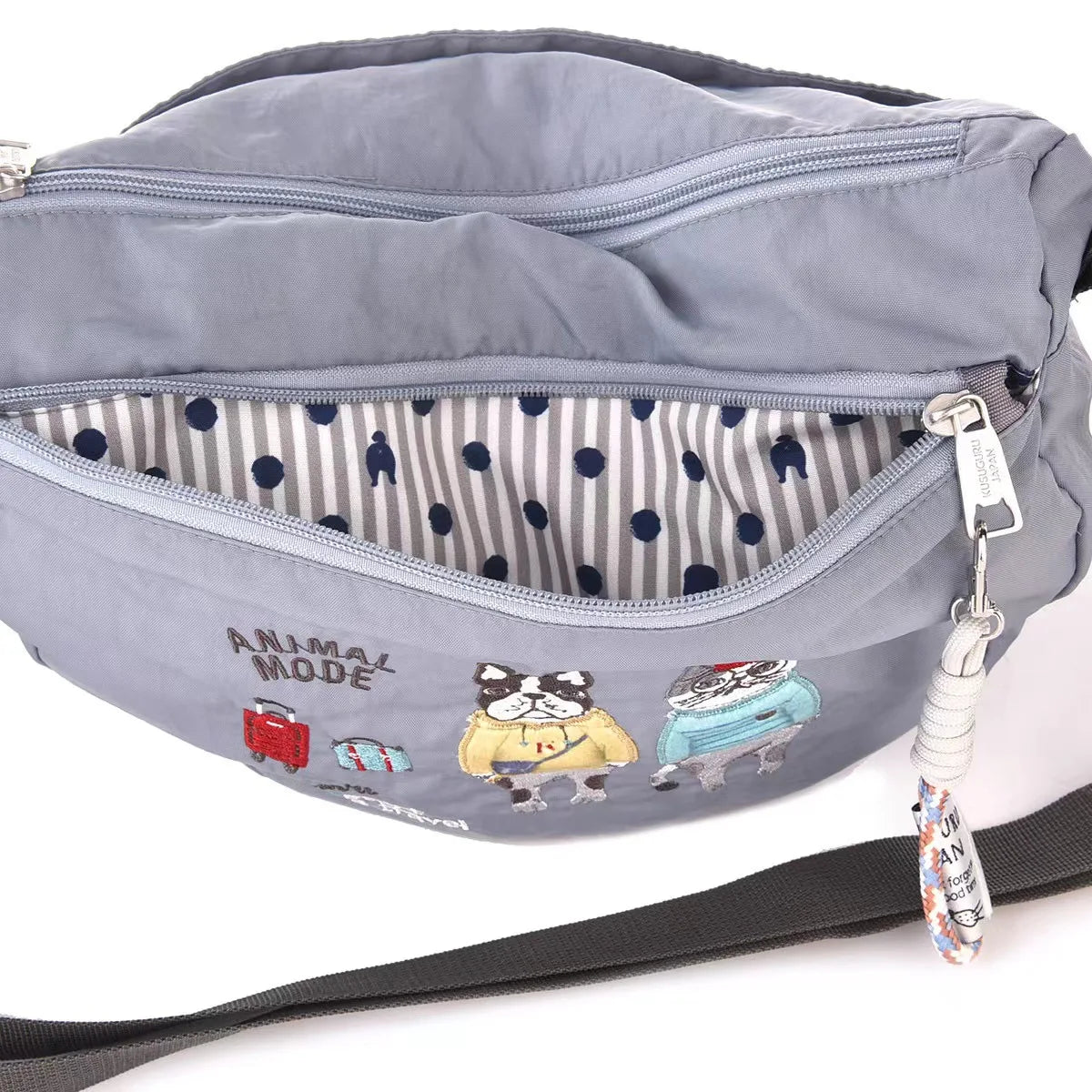 Embroidery Dog and Cat Crossbody Bag Handbag