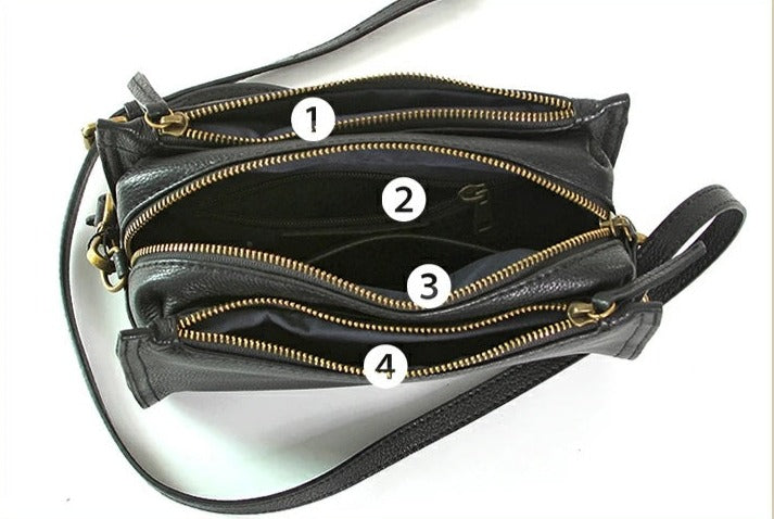Small Cross Body Shoulder Bag Ladies Cow Genuine Leather Crossbody Bags for Women