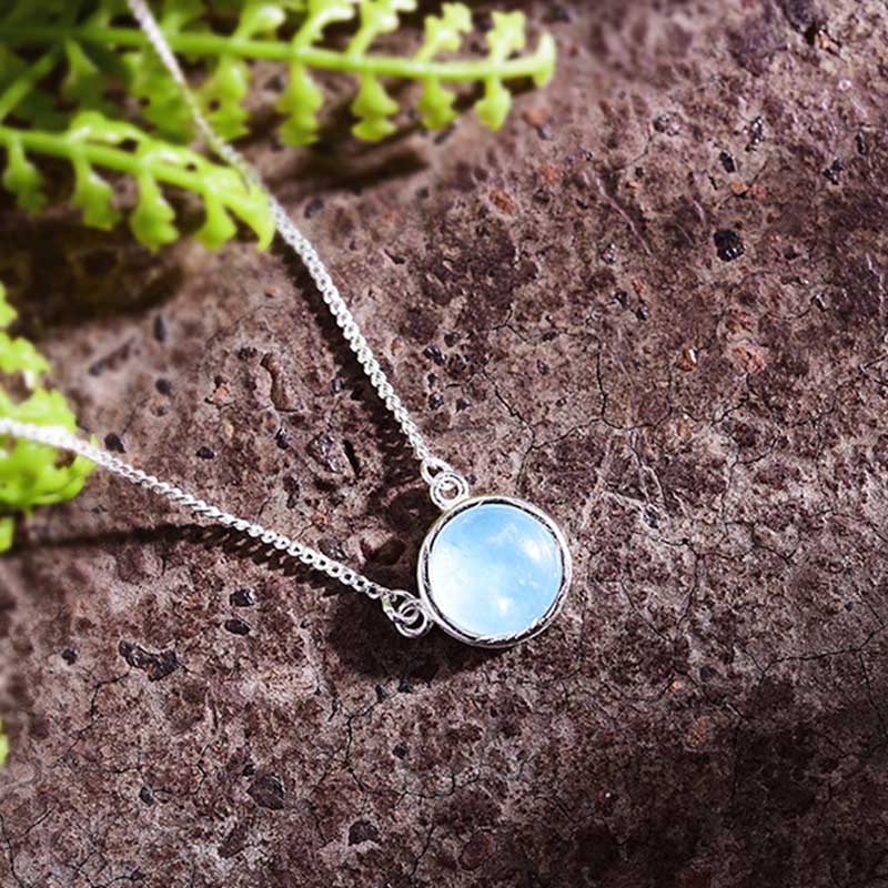 925 Sterling Silver Jewelry Natural Gemstones Pendant Necklace for Women