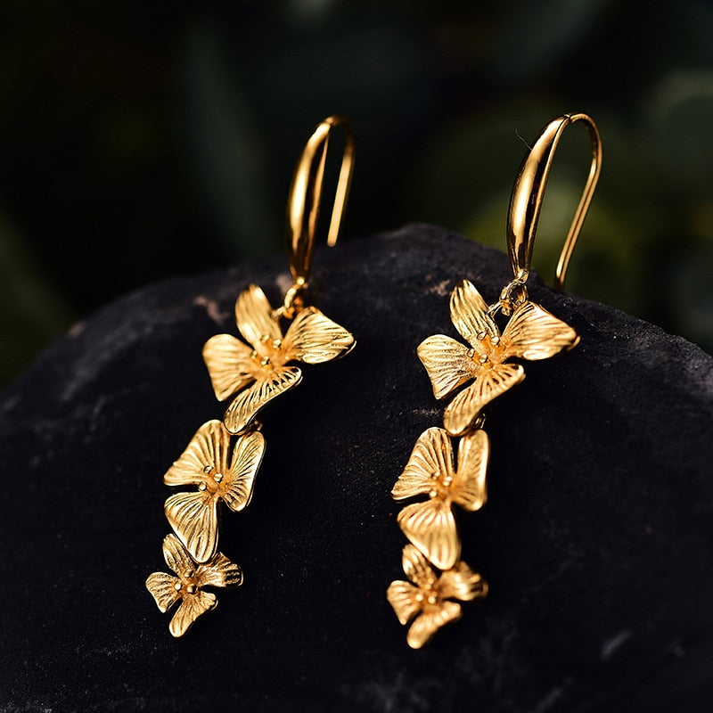 925 Sterling Silver Jewelry Flowers Earrings for Women