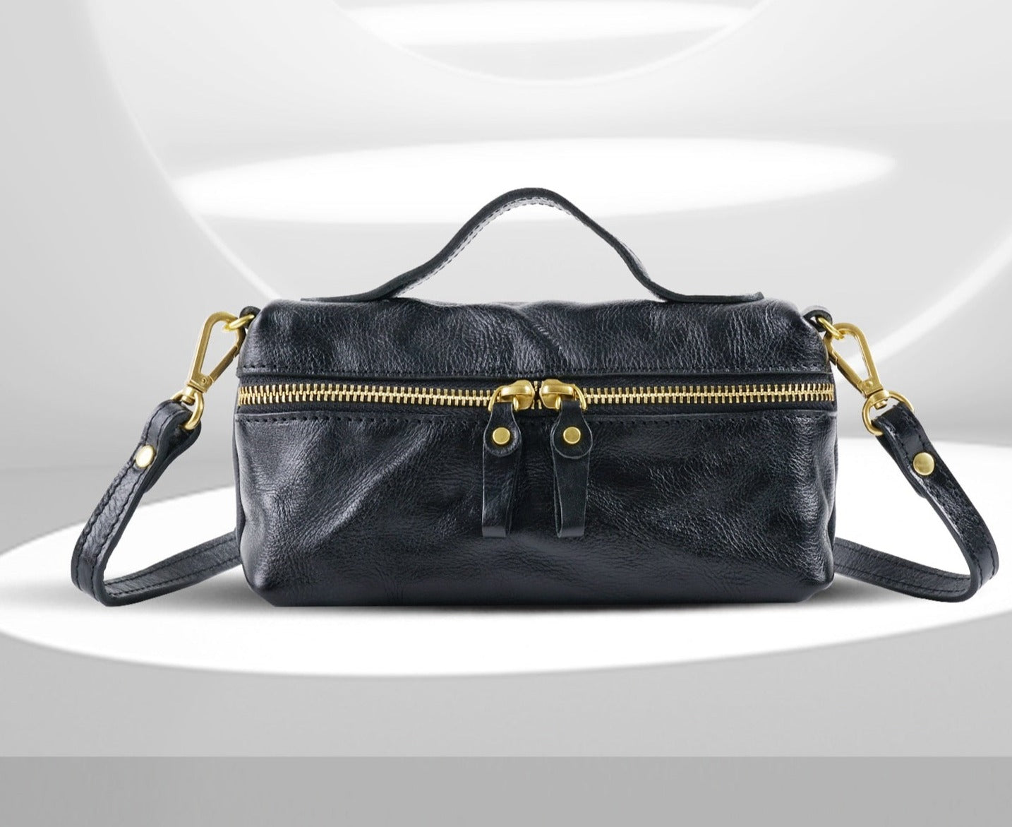 Genuine Leather Womeng Unique Design Fashionable And Simple Retro Casual Shoulder Messenger Bag